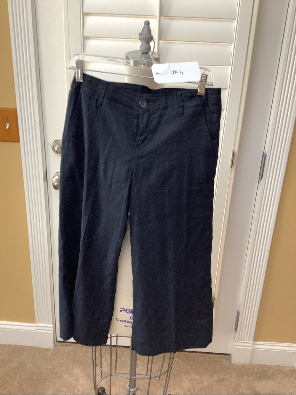 Level 99 Black Wide-Leg Cropped Pants